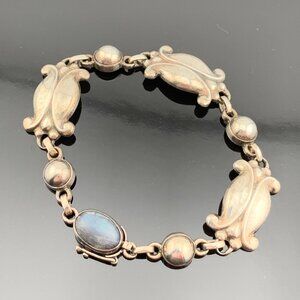 Georg Jensen Denmark Moonlight Blossom No 11 Bracelet Vtg 925 Sterling Silver